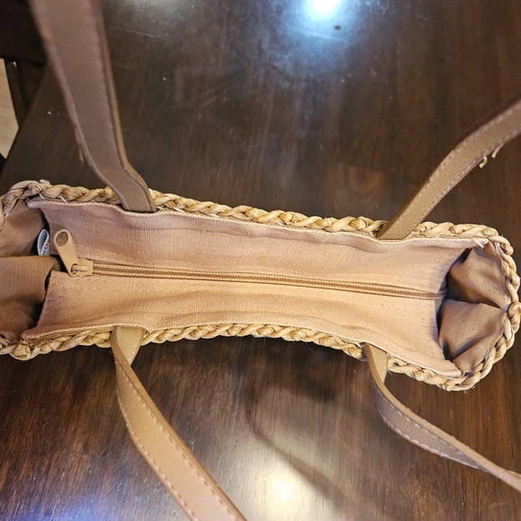 Vtg Wicker Woven St. John's Bay Palm Small Handbag Pre-owned - Picture 8 of 15